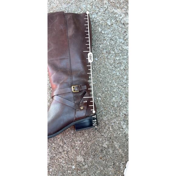 Ralph Lauren Brown Leather Riding Boots Buckle Equestrian Women's Size 6 - Picture 10 of 12